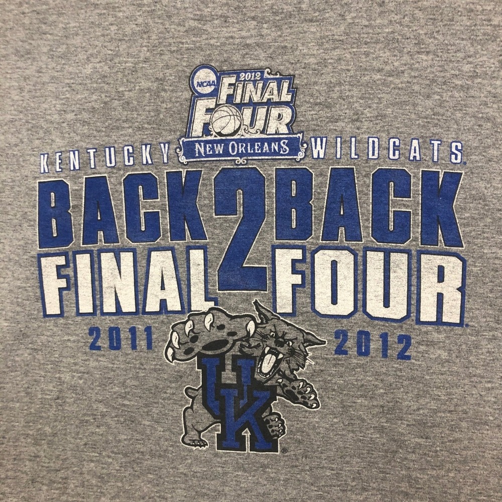 Russell Athletic Kentucky Wildcats Back 2 Back Final Four T-Shirt Men's Size XL